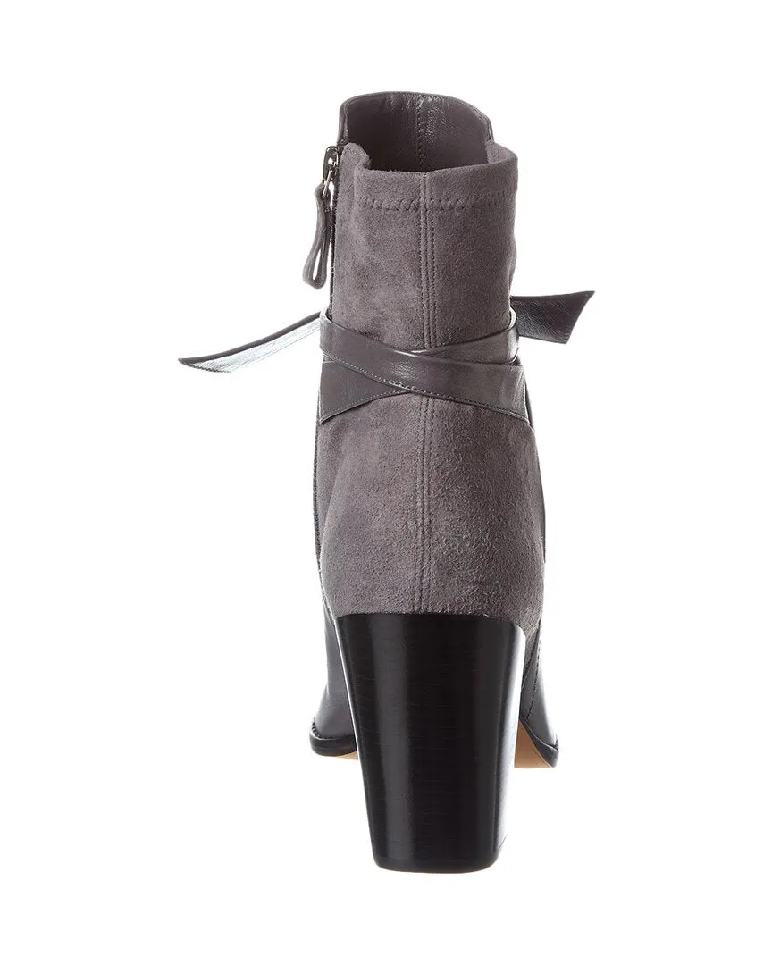 Alexandre Birman Clarita Tie 90 Leather & Suede Bootie