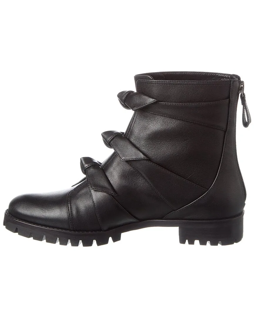 Alexandre Birman Lolita Leather Combat Bootie