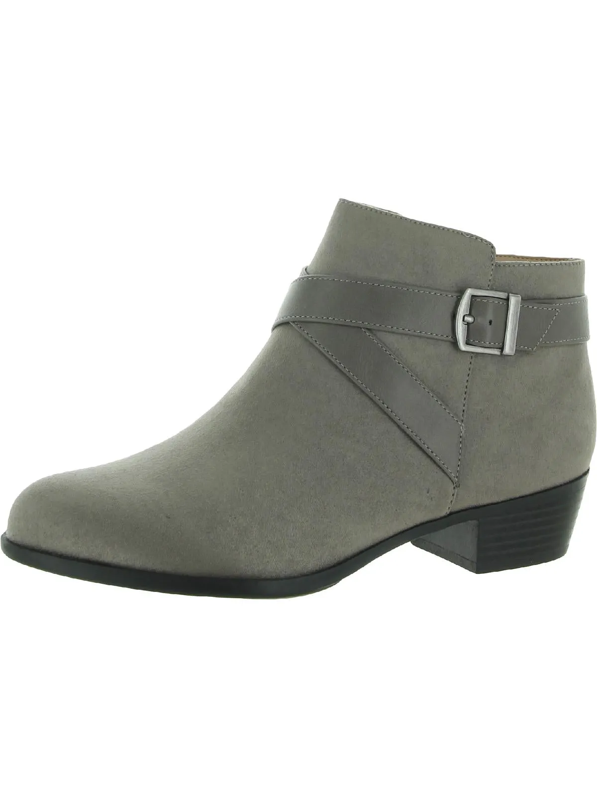 Ally Womens Cushioned Footbed Round Toe Ankle Boots