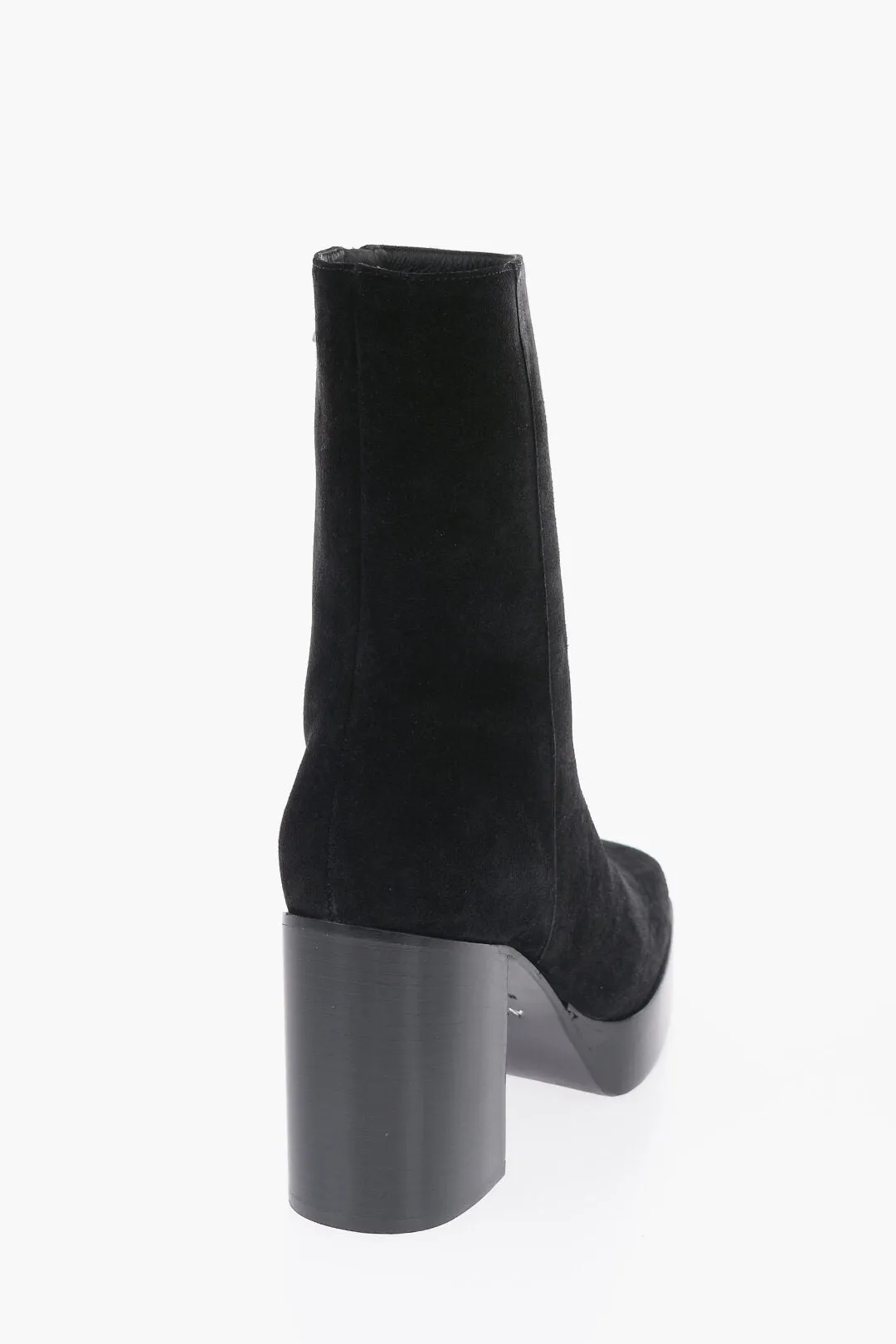 Amiri Square Toe Sueede Booties Heel 10Cm