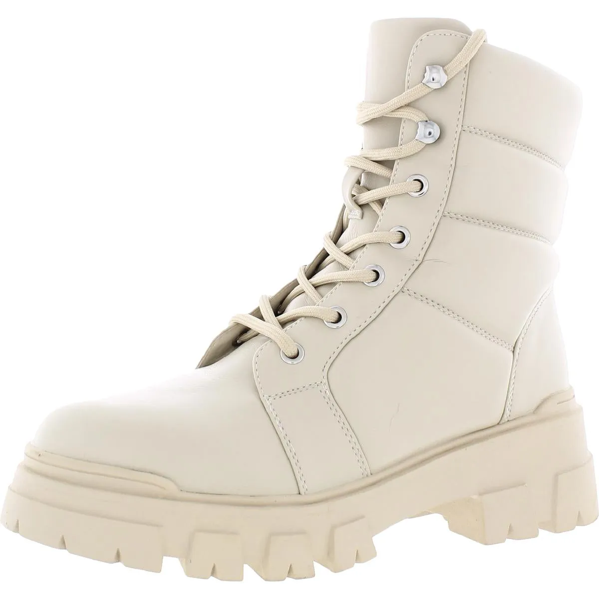 Amita 3 Womens Faux Leather Lugged Sole Ankle Boots