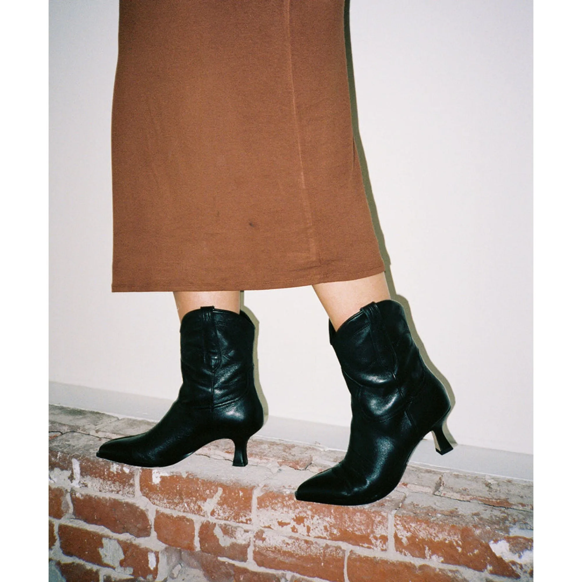 Angel Booties Black Leather