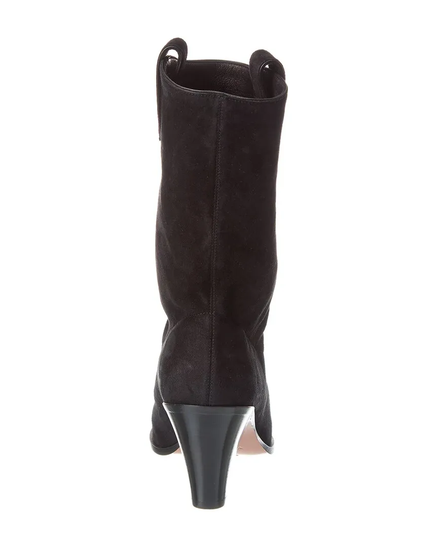 Aquazzura Boogie Suede Cowboy Bootie