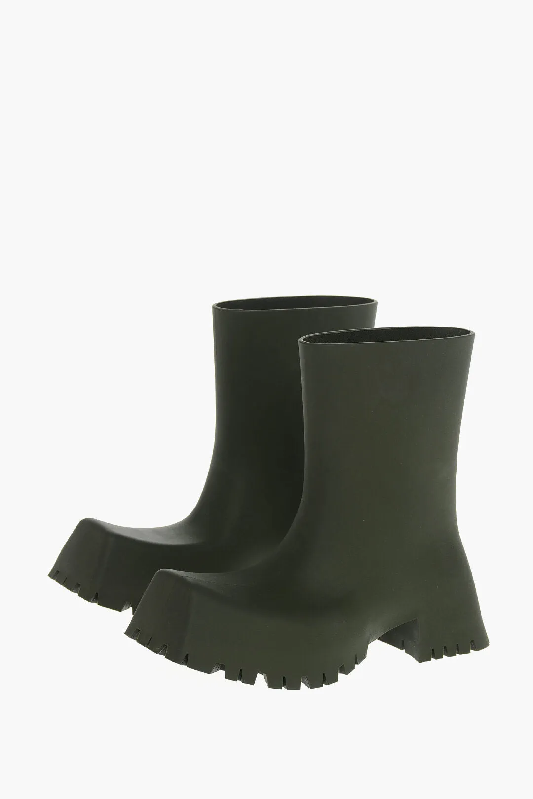Balenciaga Squared Design Trooper Rubber Booties
