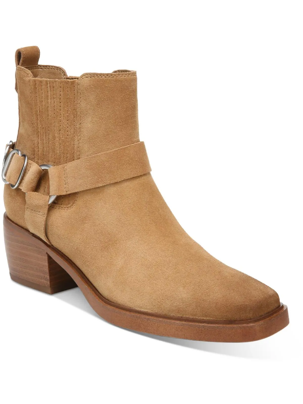 Bellamie Womens Suede Harness Ankle Boots