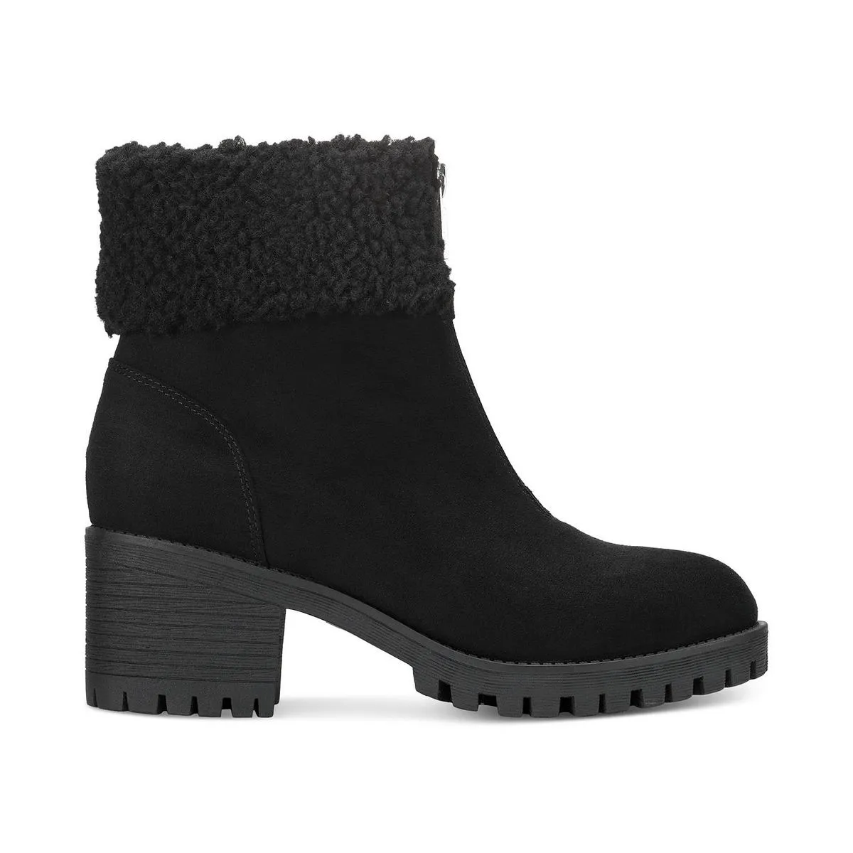 Biancaa Womens Faux Suede Lug Sole Booties