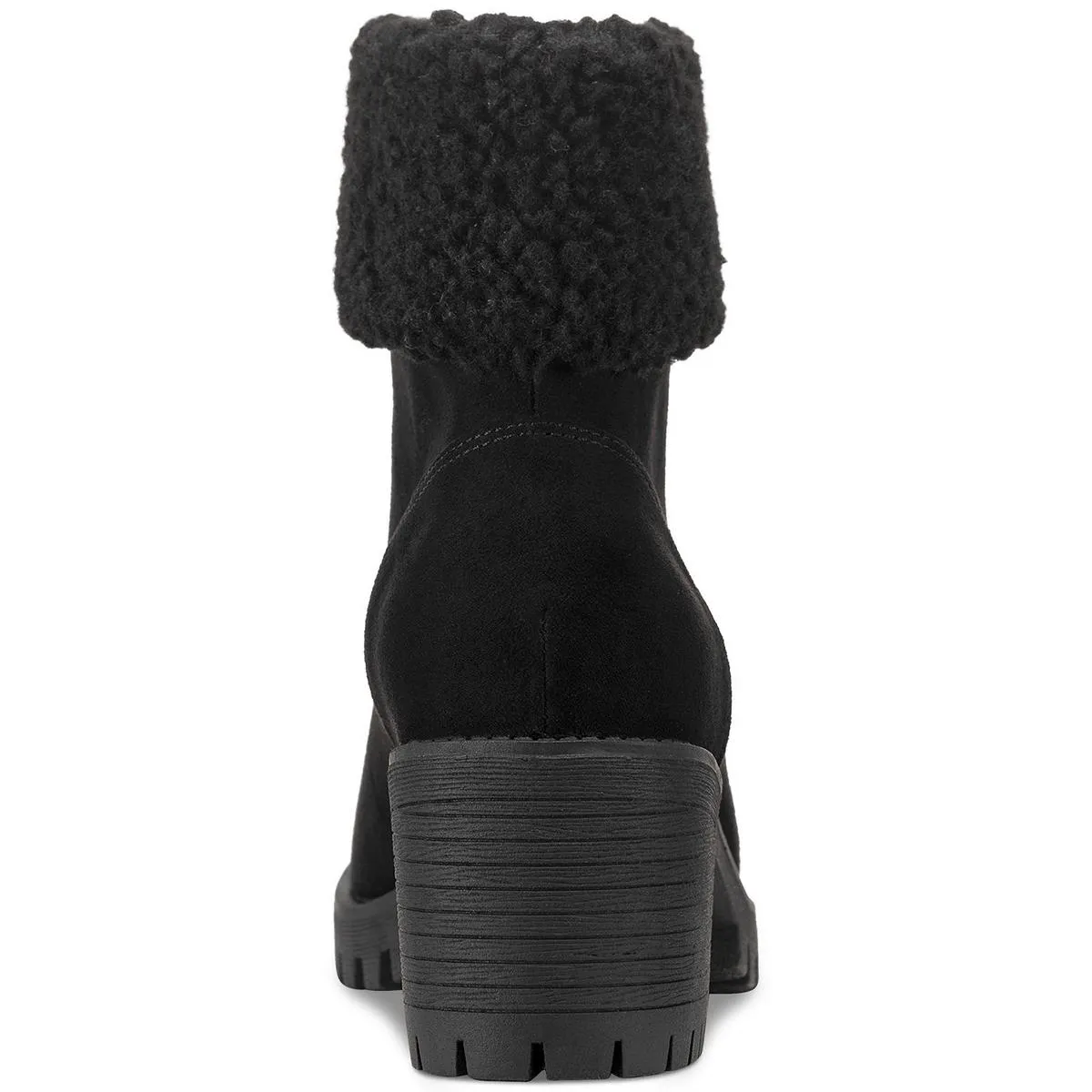 Biancaa Womens Faux Suede Lug Sole Booties