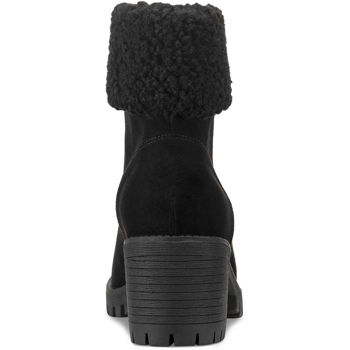 Biancaa Womens Faux Suede Lug Sole Booties
