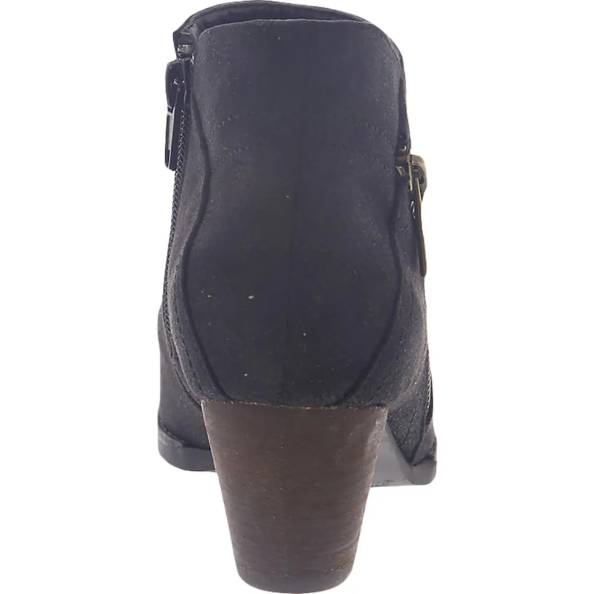 Bobbi Womens Suede Block Heel Booties