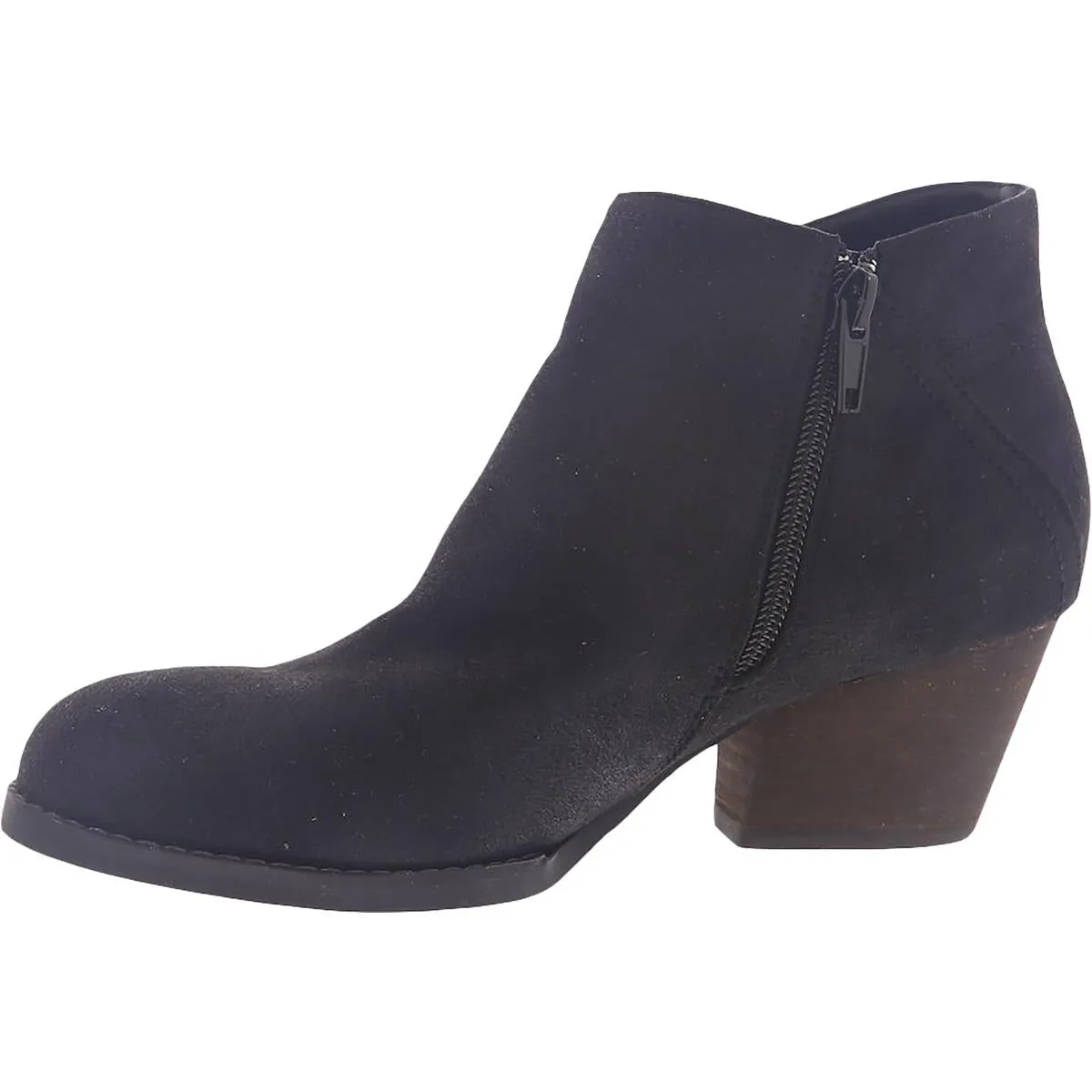 Bobbi Womens Suede Block Heel Booties