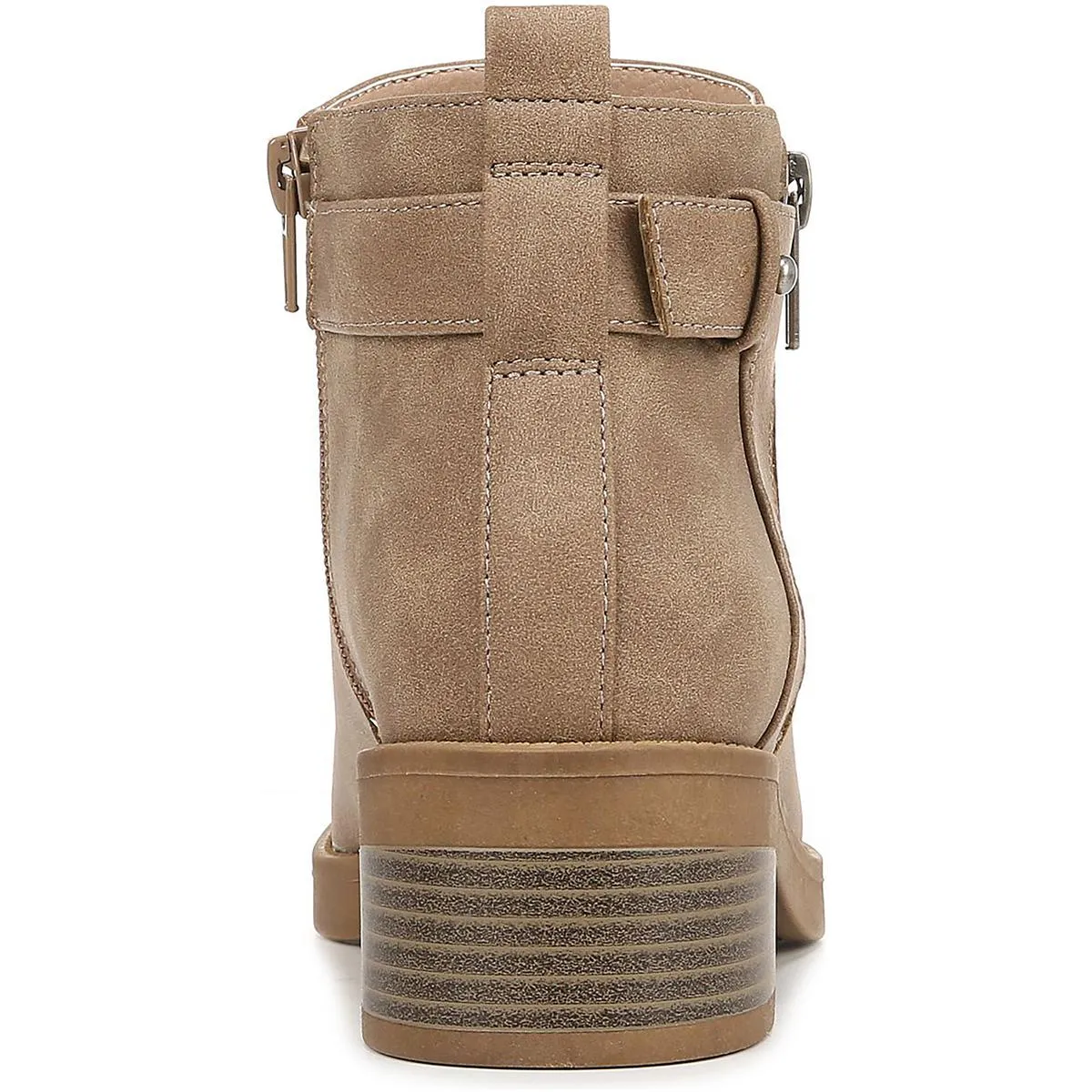 Bonus Womens Faux Leather Block Heel Ankle Boots