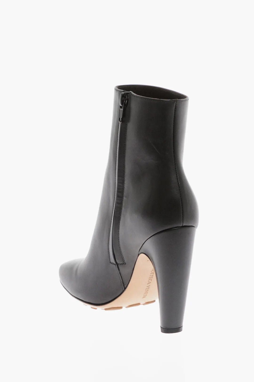 Bottega Veneta Leather Pompei Booties With Inner Zip 11Cm