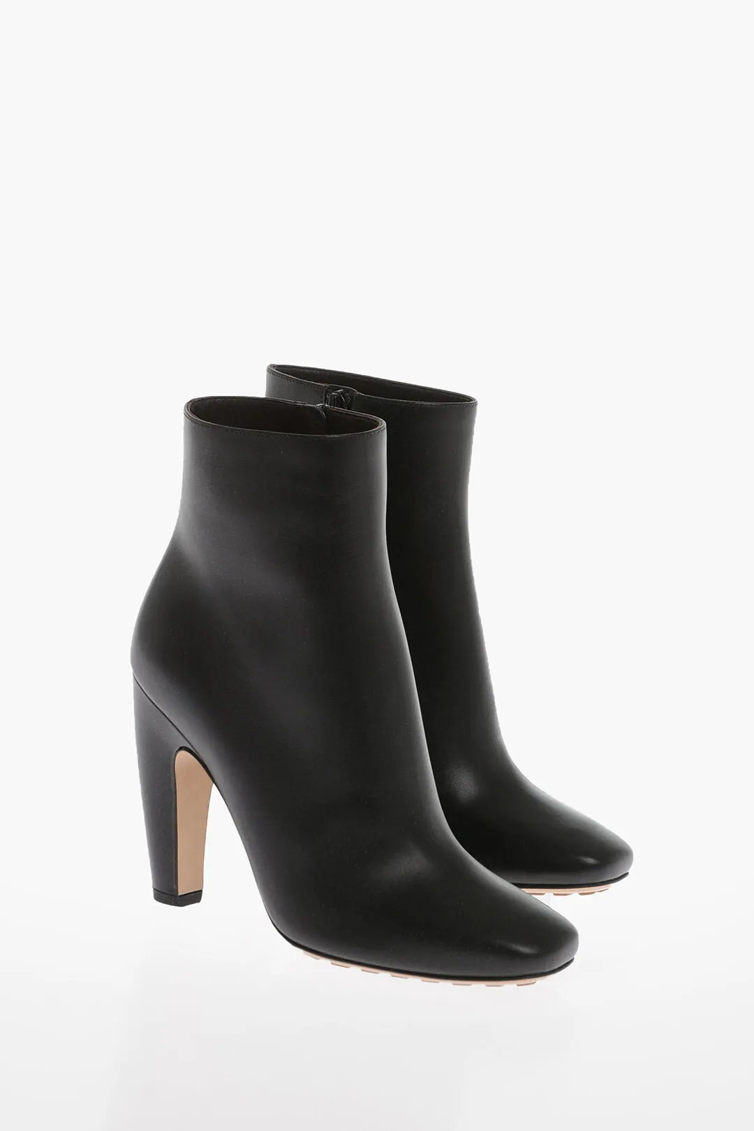 Bottega Veneta Leather Pompei Booties With Inner Zip 11Cm
