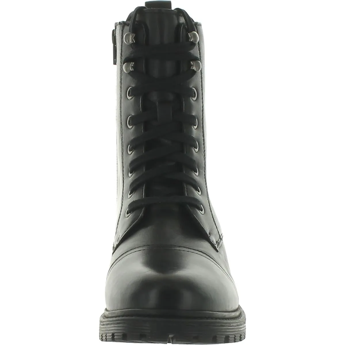 Bruna Womens Leather Ankle Combat & Lace-up Boots