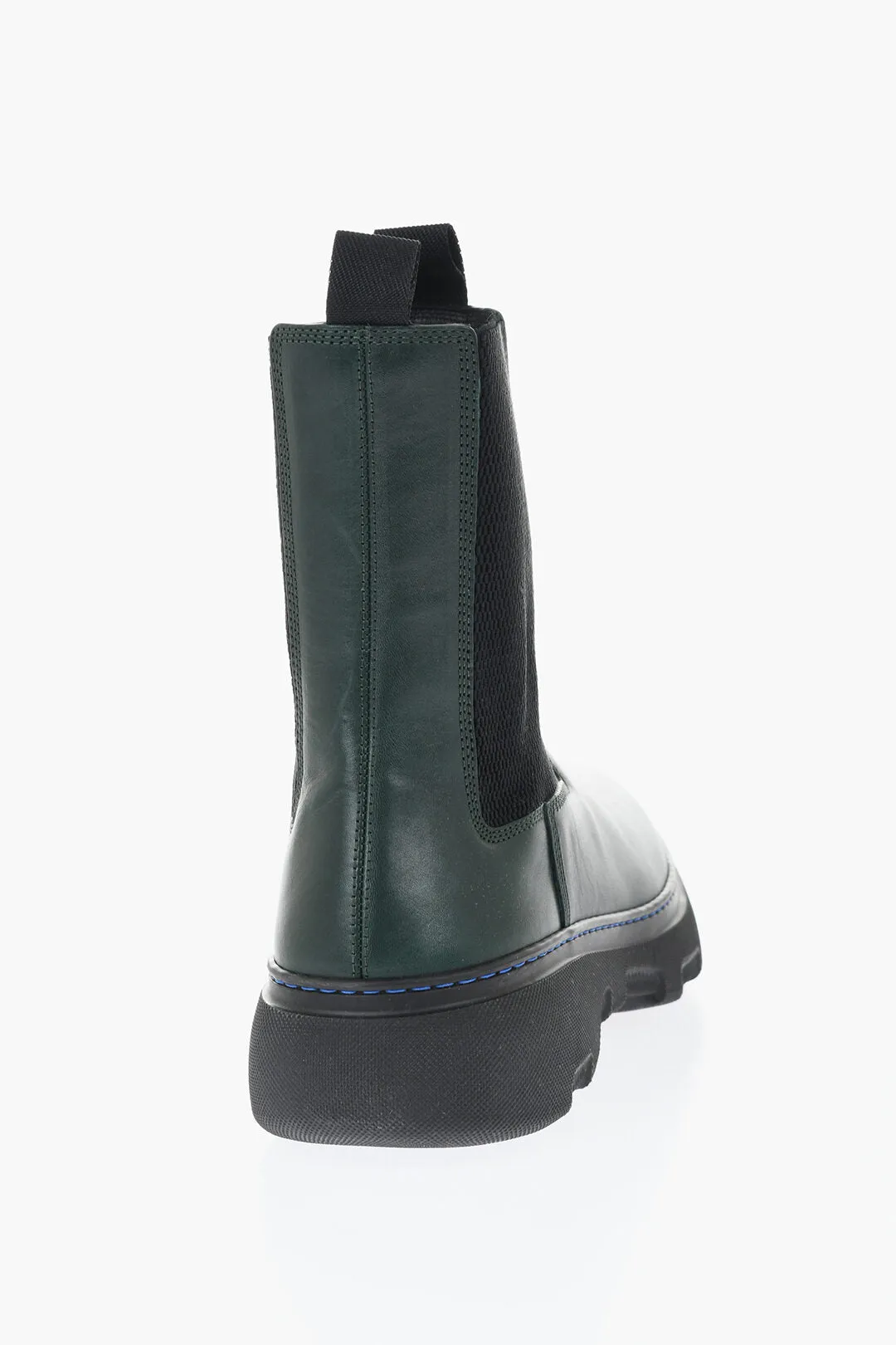 Burberry Leather Chelsea Boots With Chunky Sole