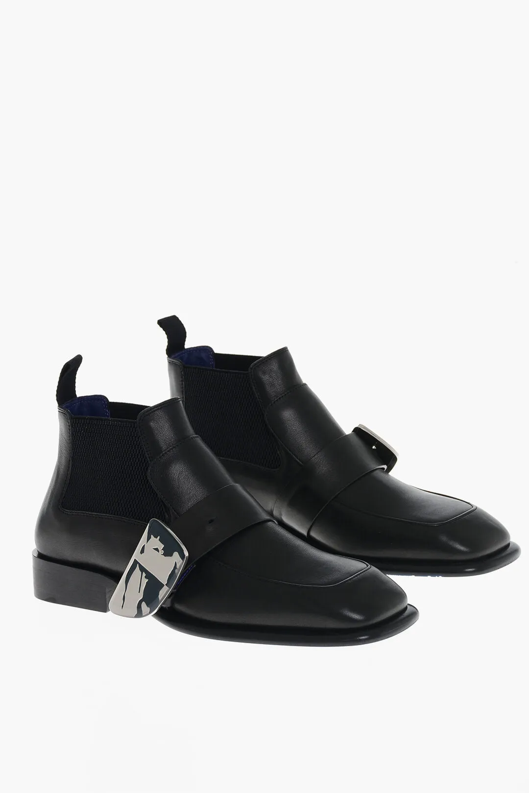 Burberry Leather Chelsea Boots With Edk Buckle