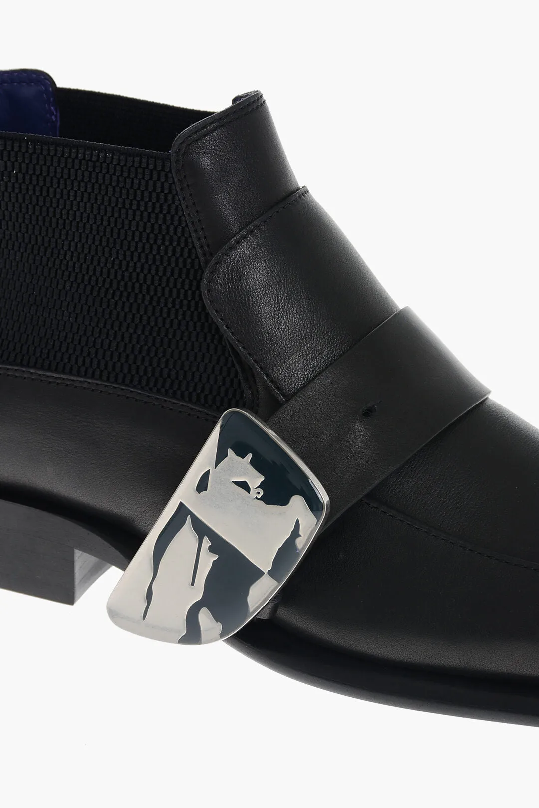 Burberry Leather Chelsea Boots With Edk Buckle