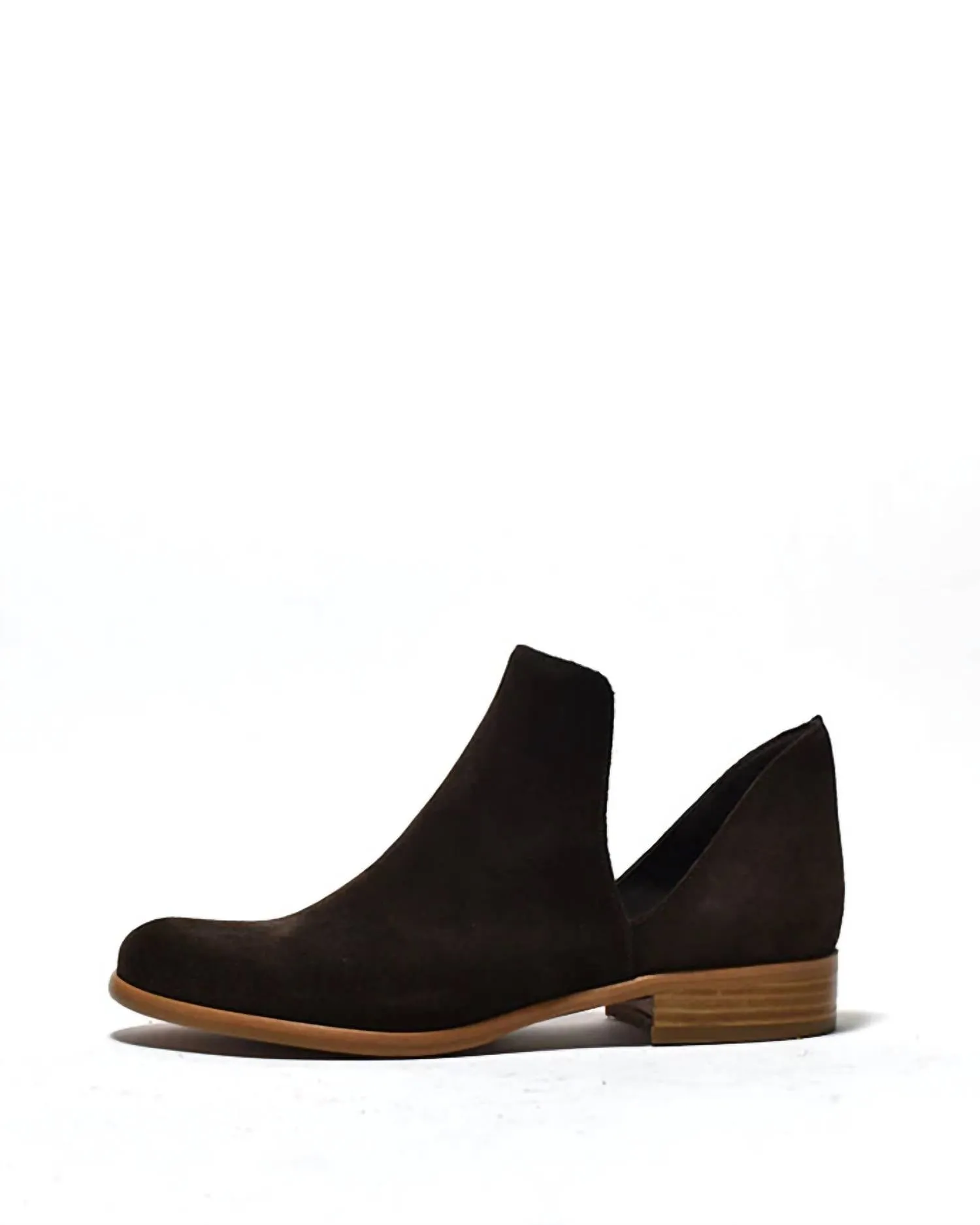 Burk Ankle Bootie In Brown Suede
