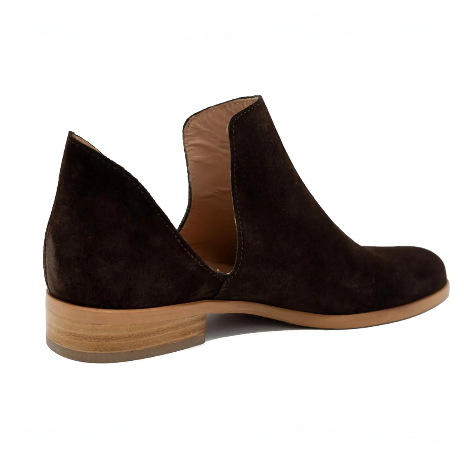 Burk Ankle Bootie In Brown Suede