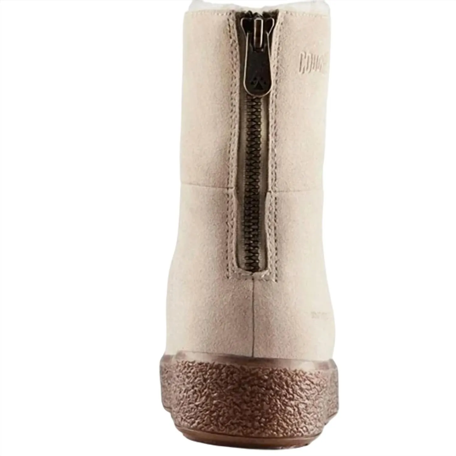 Button Waterproof Bootie In Mushroom Suede
