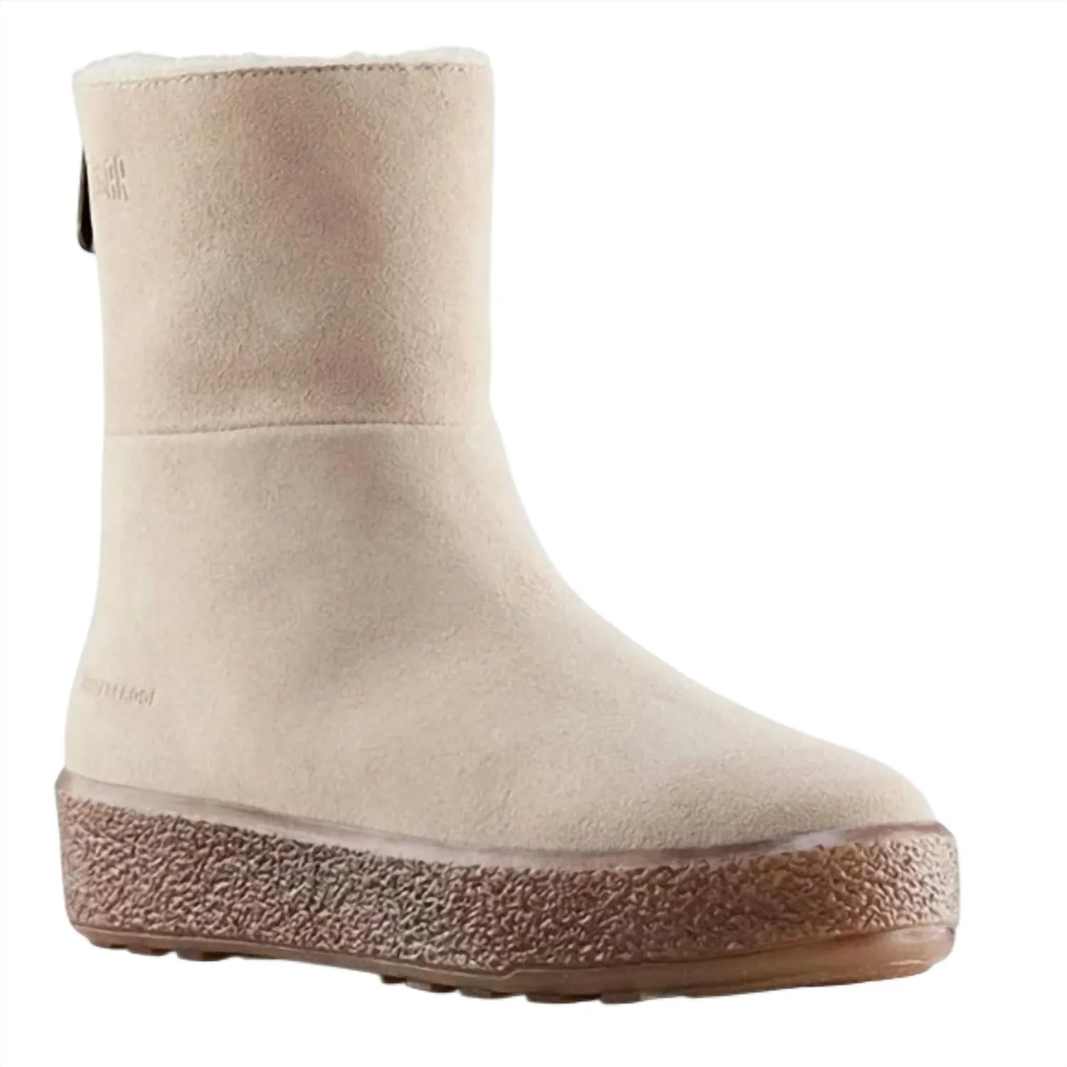 Button Waterproof Bootie In Mushroom Suede