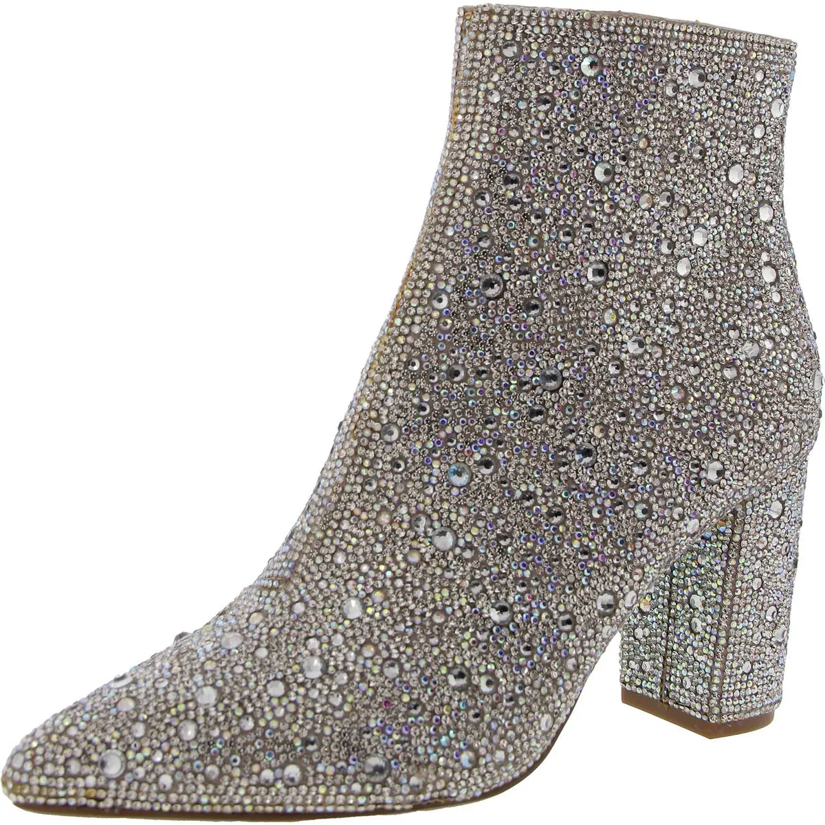 Cady Womens Embellished Block Heel Ankle Boots