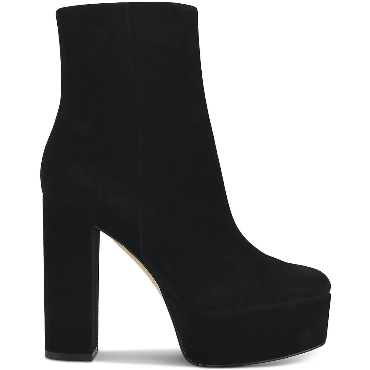 Caled Womens Faux Suede Platform Booties