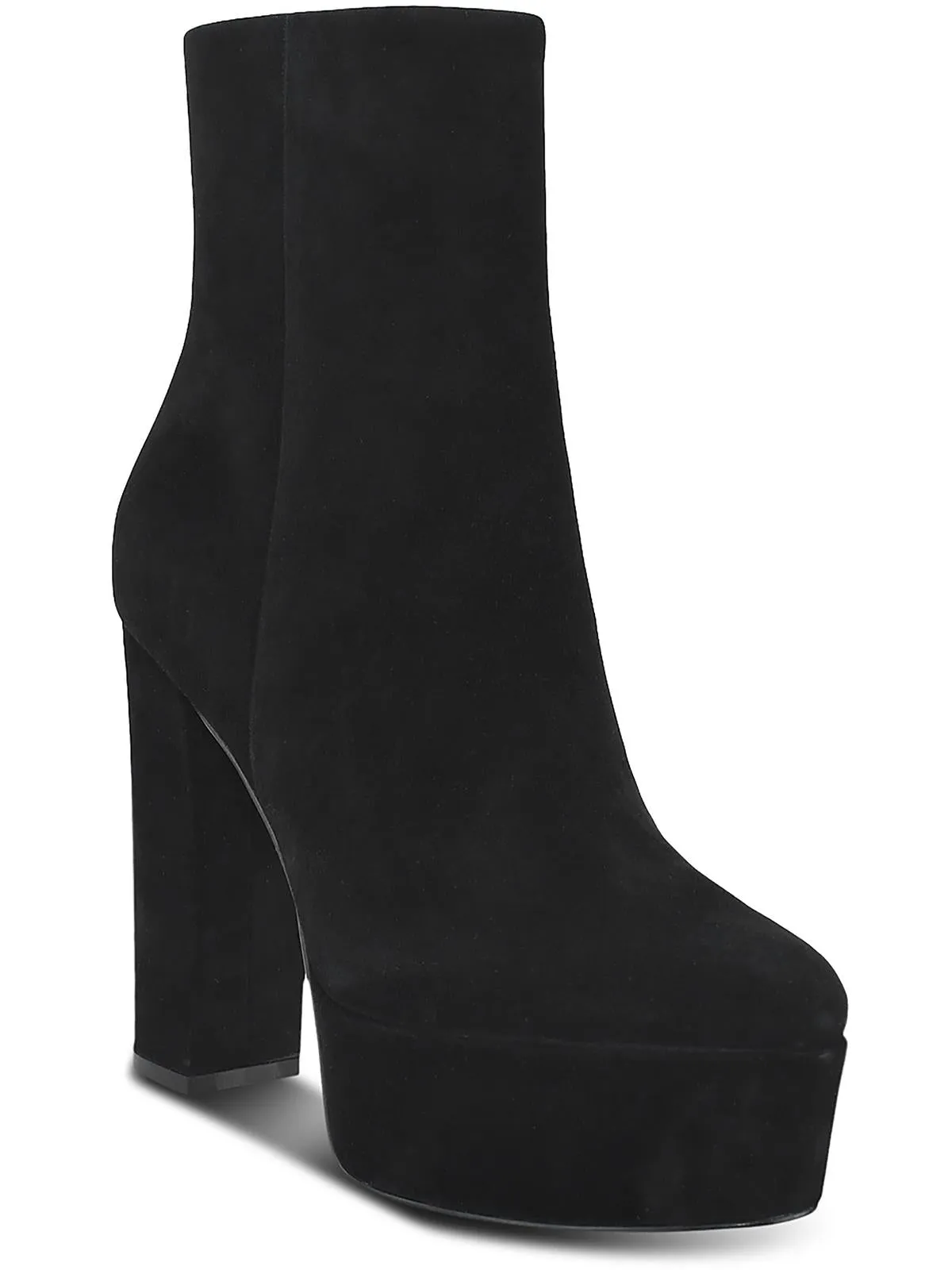 Caled Womens Faux Suede Platform Booties