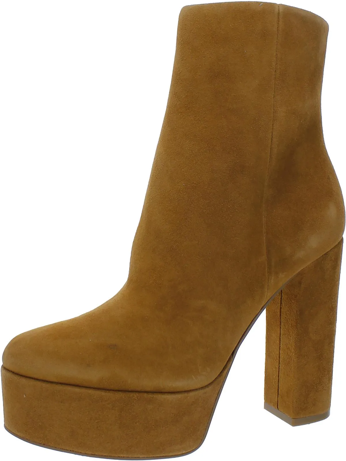 Caled Womens Faux Suede Platform Booties