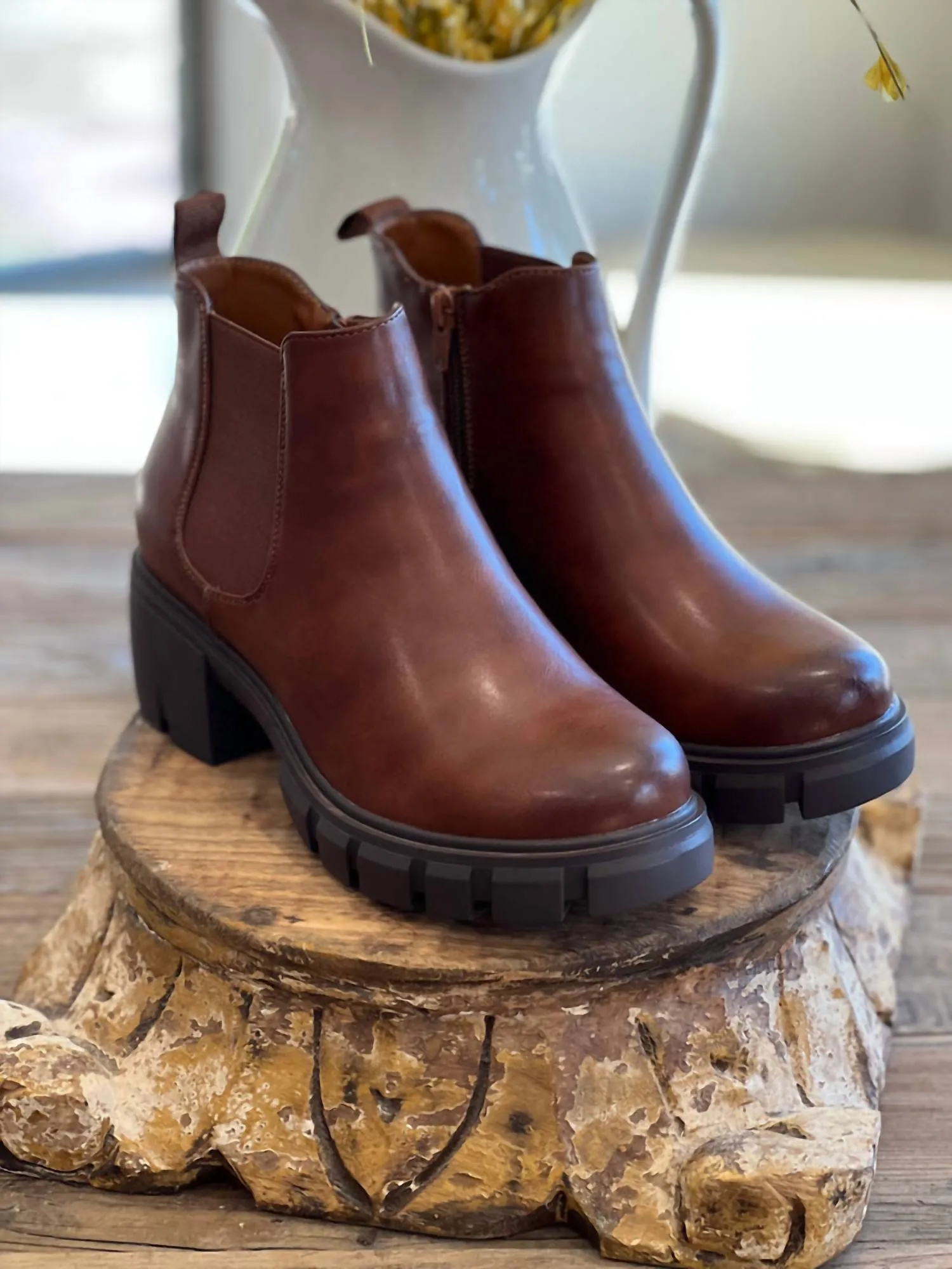 Camden Classic Bootie In Cognac