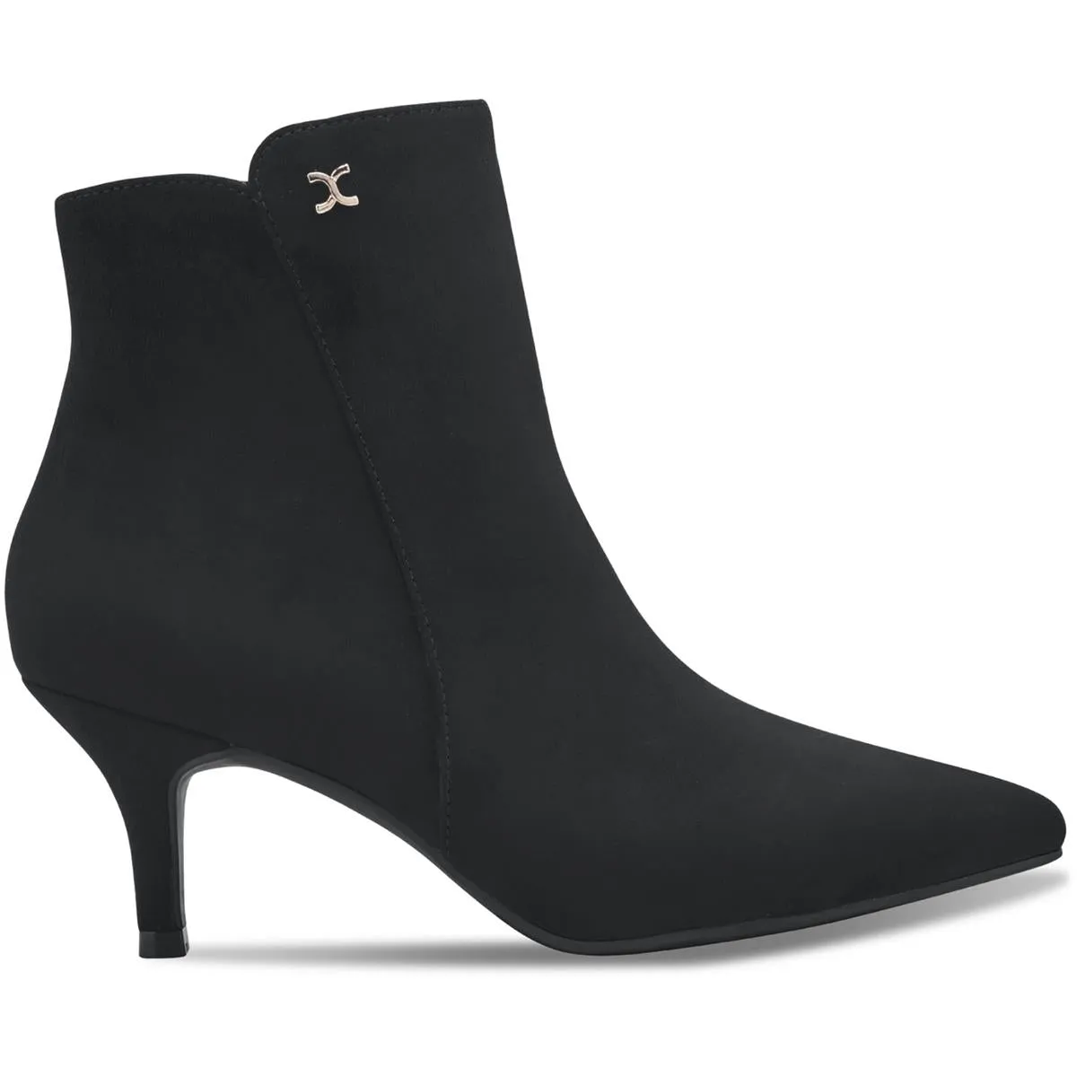 Carminee Womens Faux Suede Pointed Toe Booties