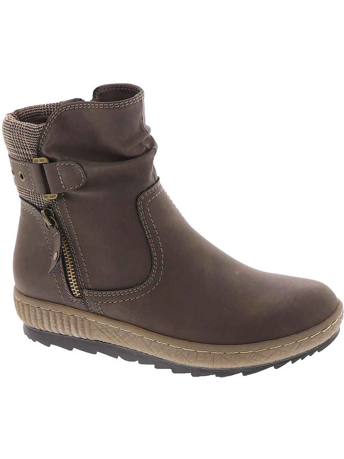 Carol Womens Faux Leather Cozy Booties