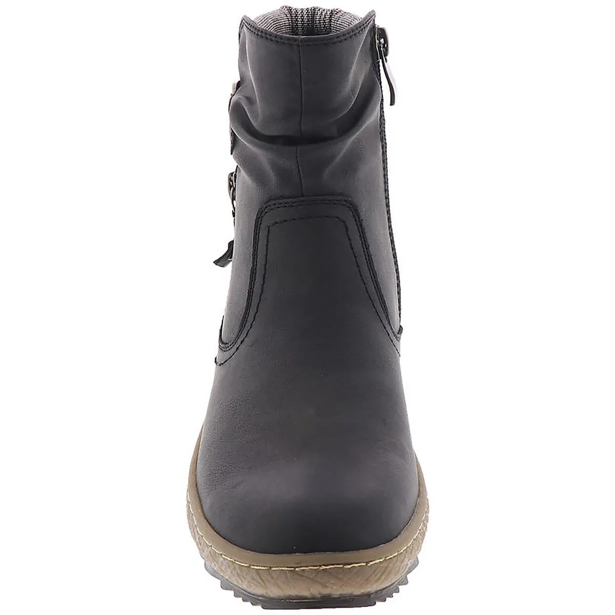 Carol Womens Faux Leather Cozy Booties