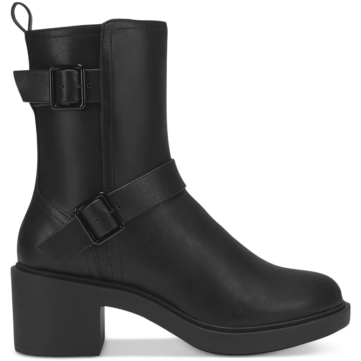 Chantal Womens Faux Leather Ankle Booties