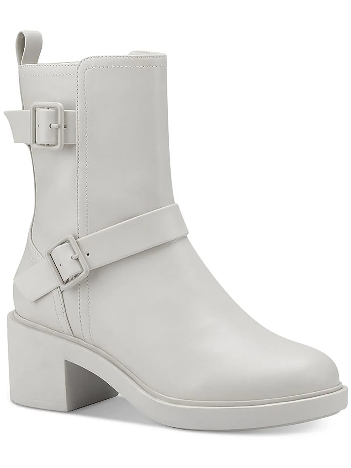 Chantal Womens Faux Leather Ankle Booties