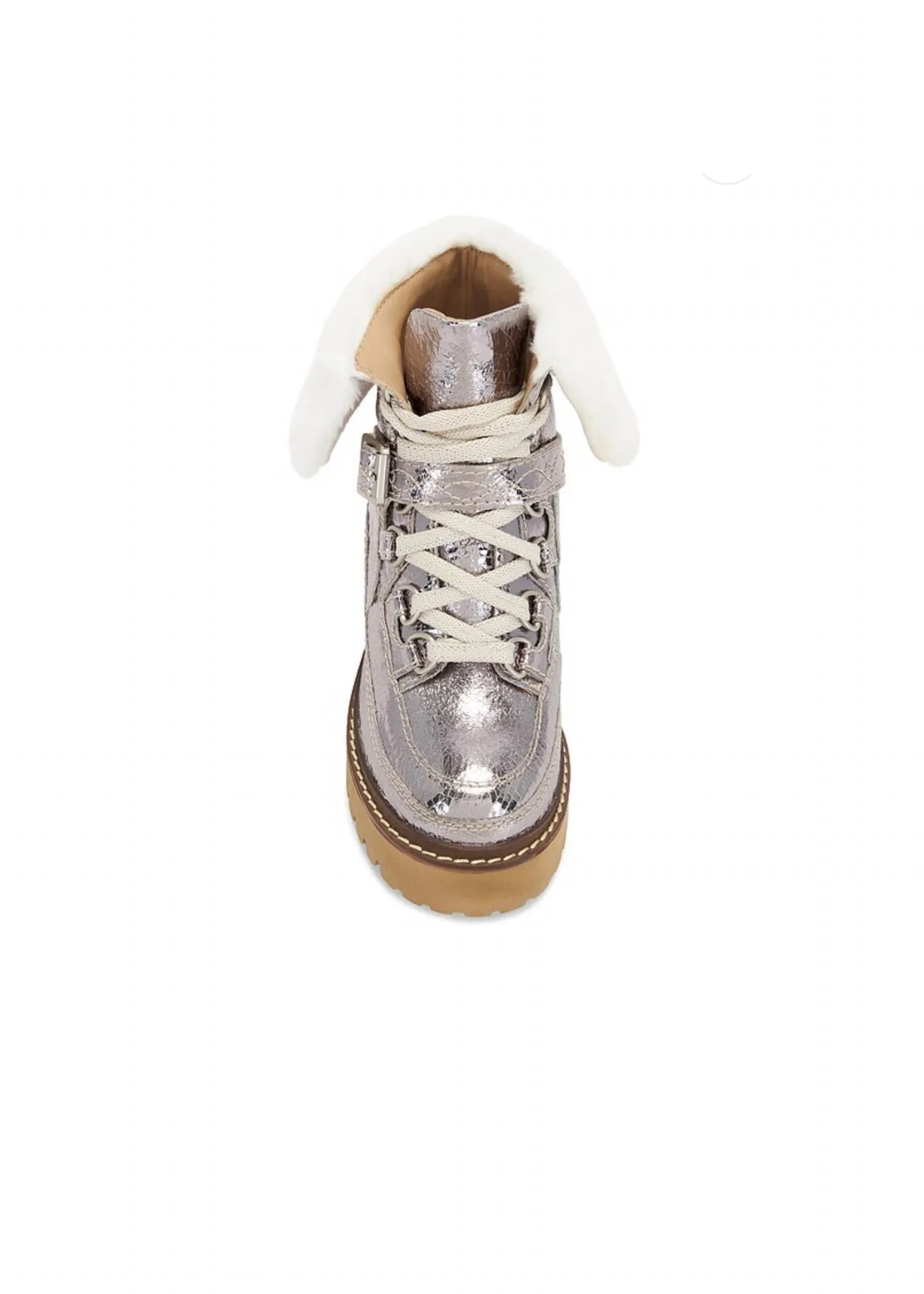 Cozy Jasper Hiker Ankle Boot In Pewter