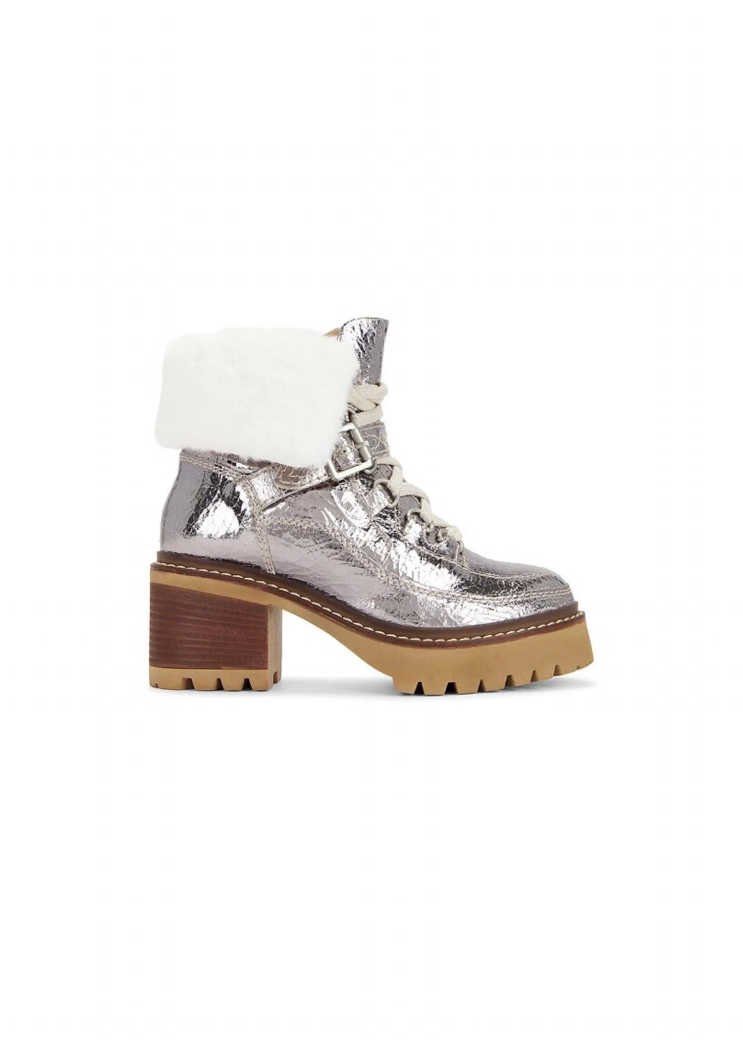 Cozy Jasper Hiker Ankle Boot In Pewter