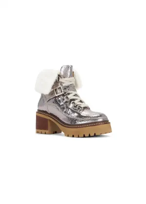 Cozy Jasper Hiker Ankle Boot In Pewter