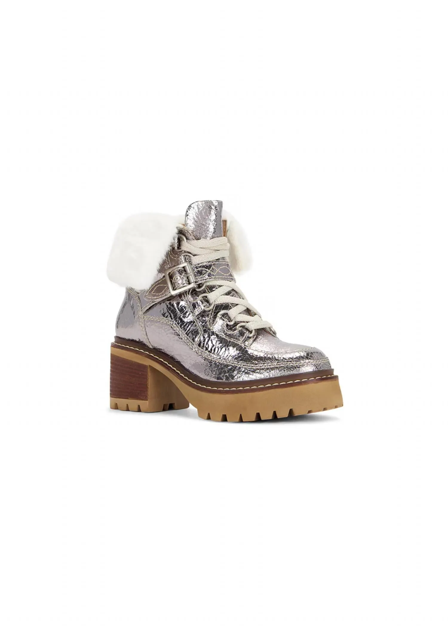 Cozy Jasper Hiker Ankle Boot In Pewter