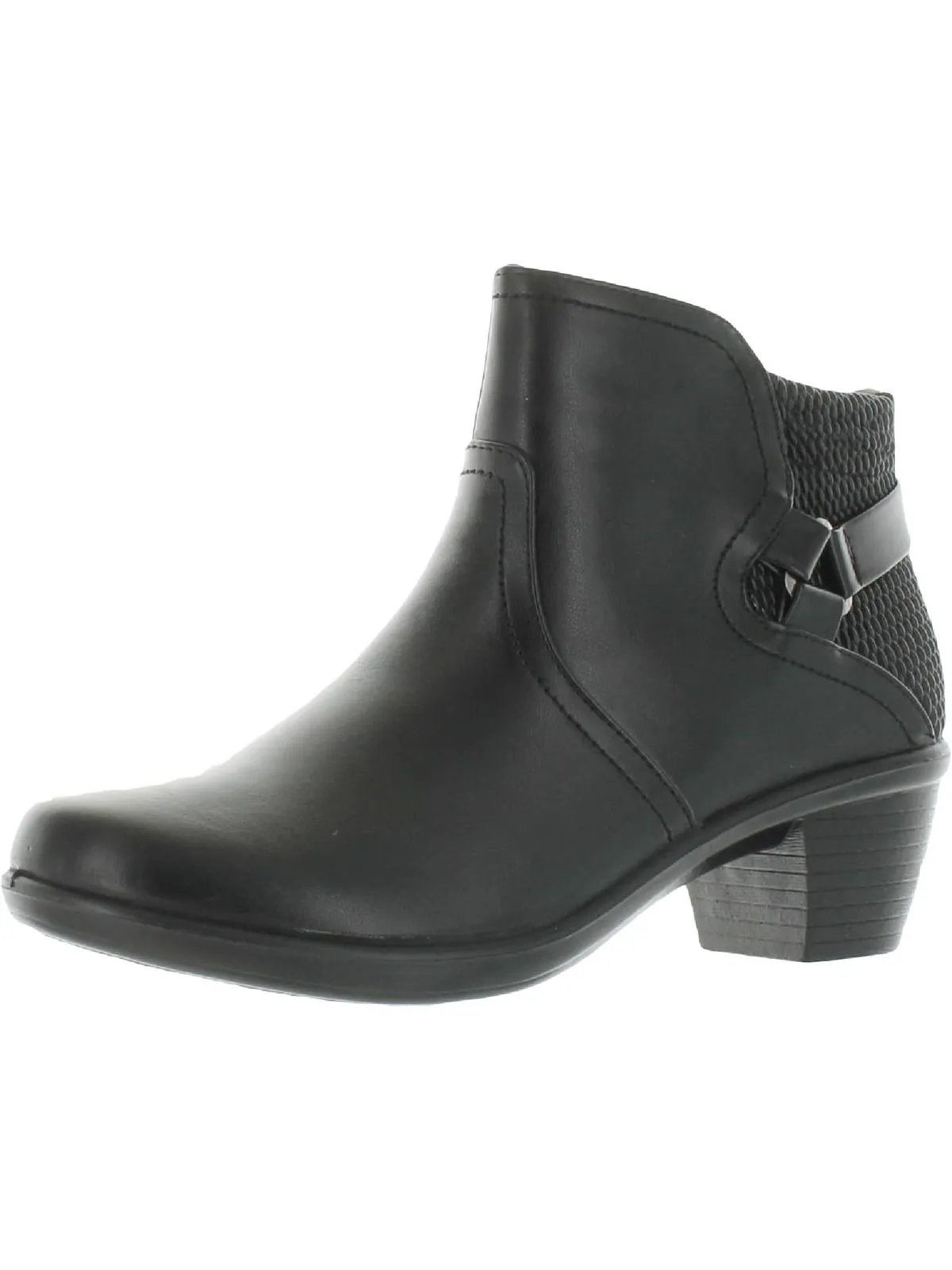 Dawnta Womens Faux Leather Heels Booties