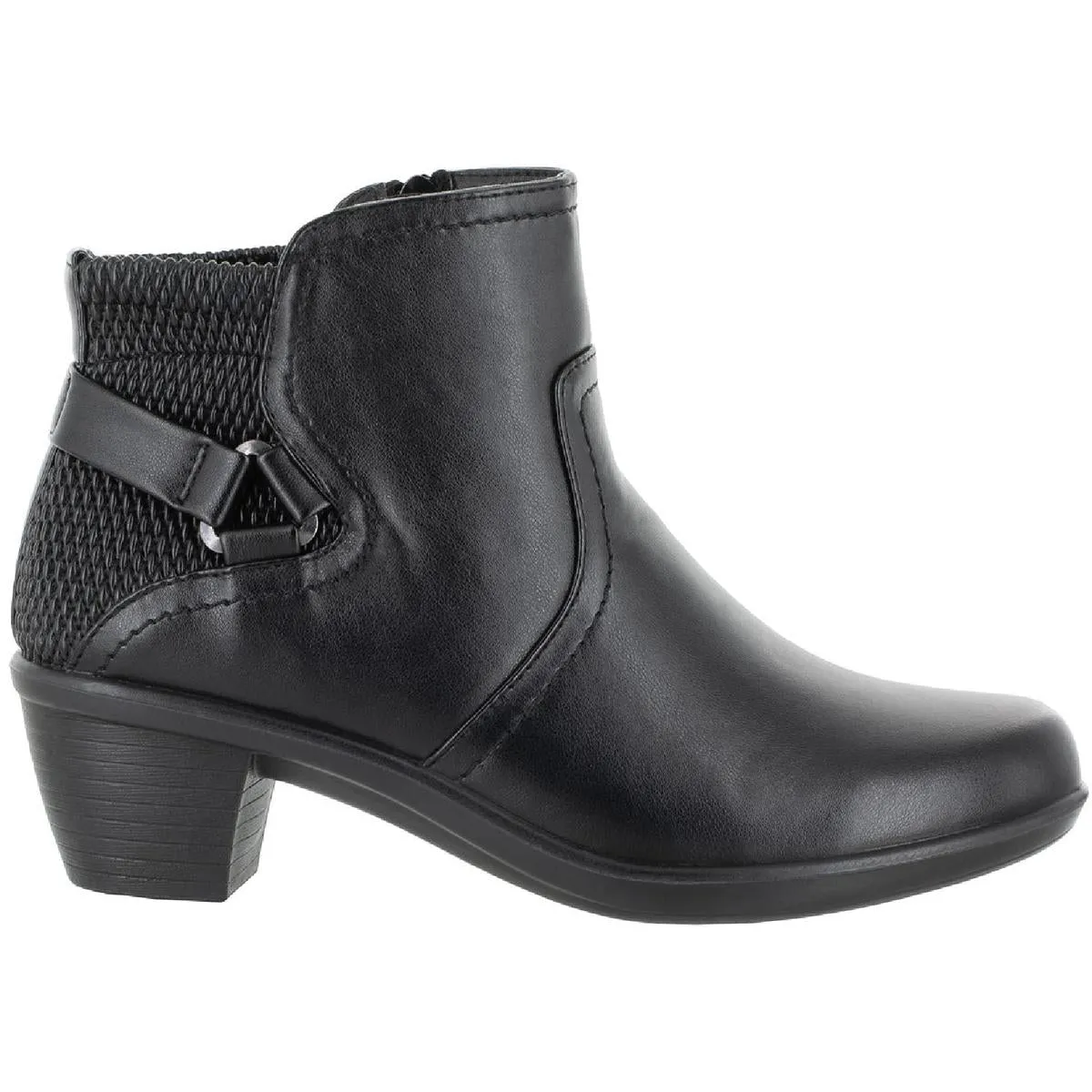 Dawnta Womens Faux Leather Heels Booties
