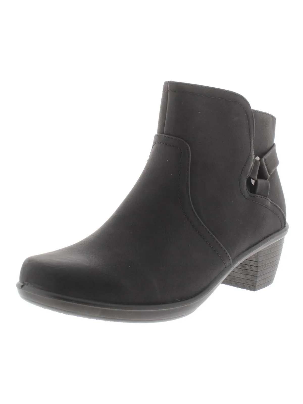 Dawnta Womens Faux Leather Heels Booties