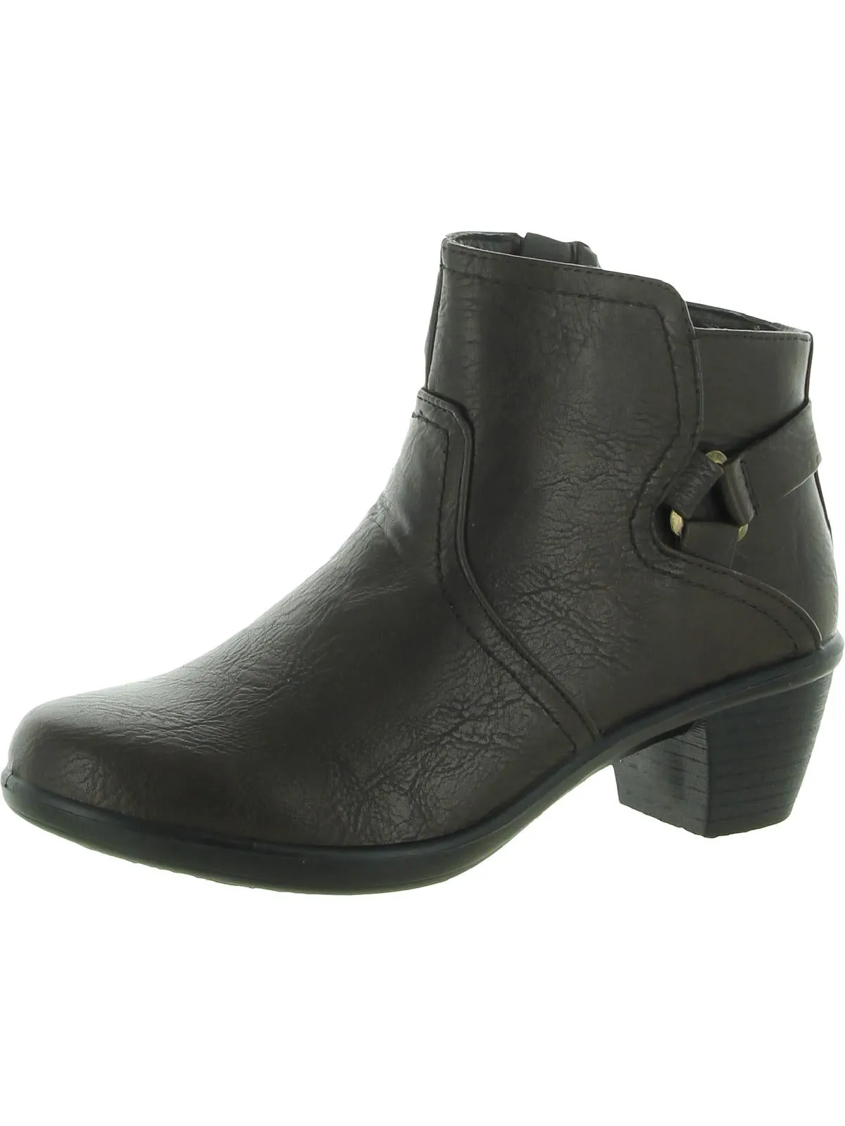 Dawnta Womens Faux Leather Heels Booties