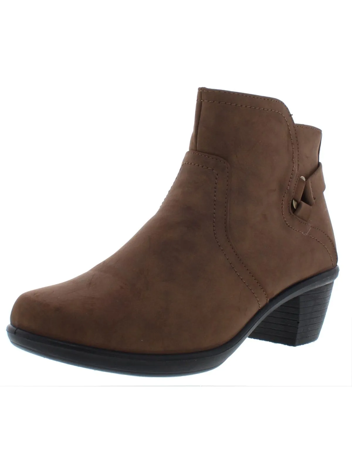 Dawnta Womens Faux Leather Heels Booties