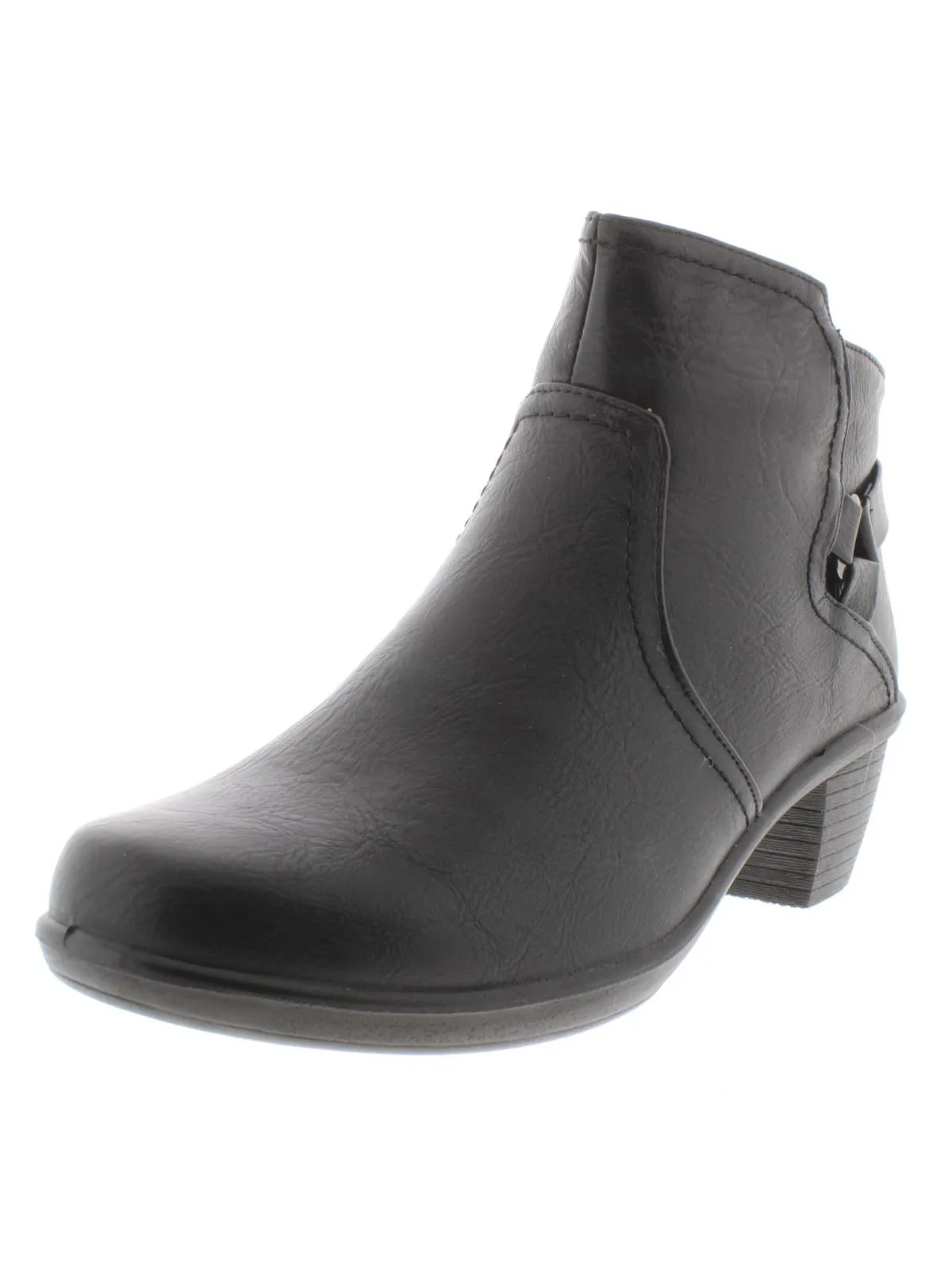 Dawnta Womens Faux Leather Heels Booties