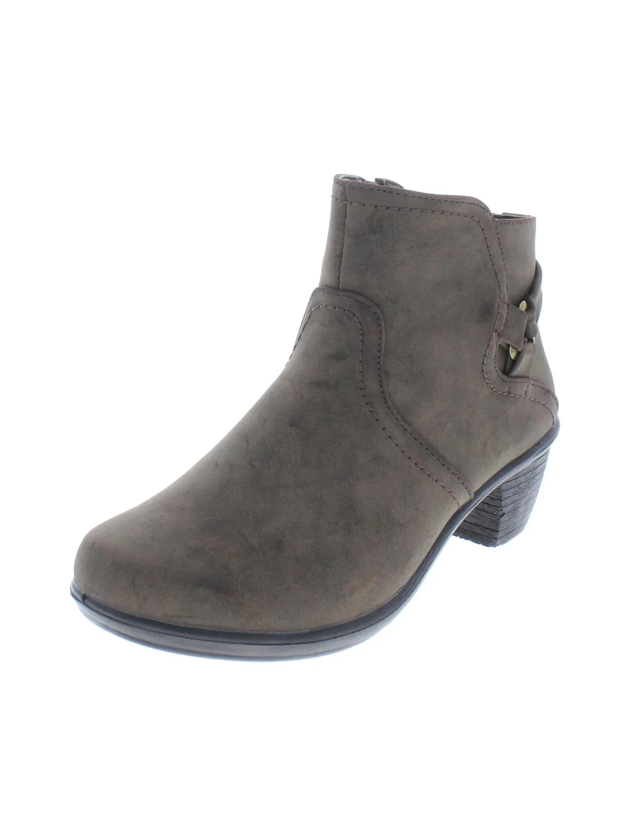 Dawnta Womens Faux Leather Heels Booties
