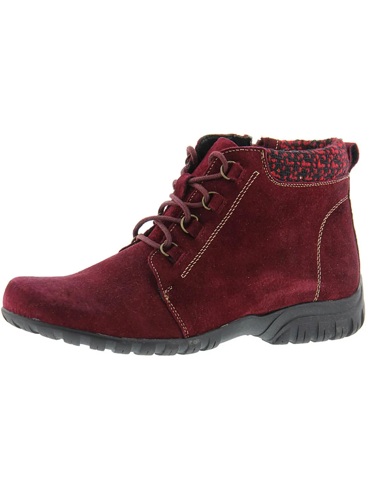 Delaney Womens Solid Lace-Up Ankle Boots