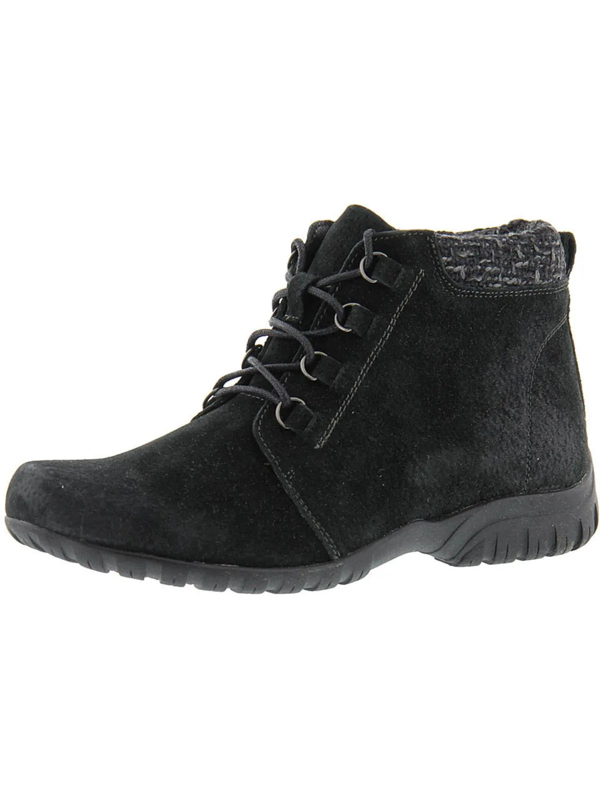 Delaney Womens Solid Lace-Up Ankle Boots