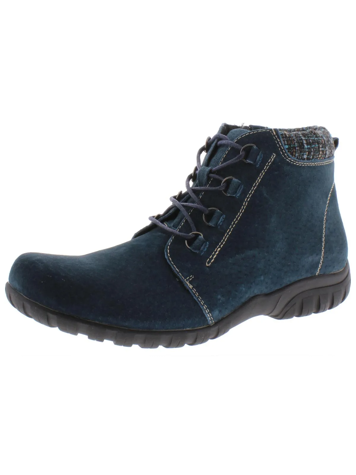 Delaney Womens Solid Lace-Up Ankle Boots