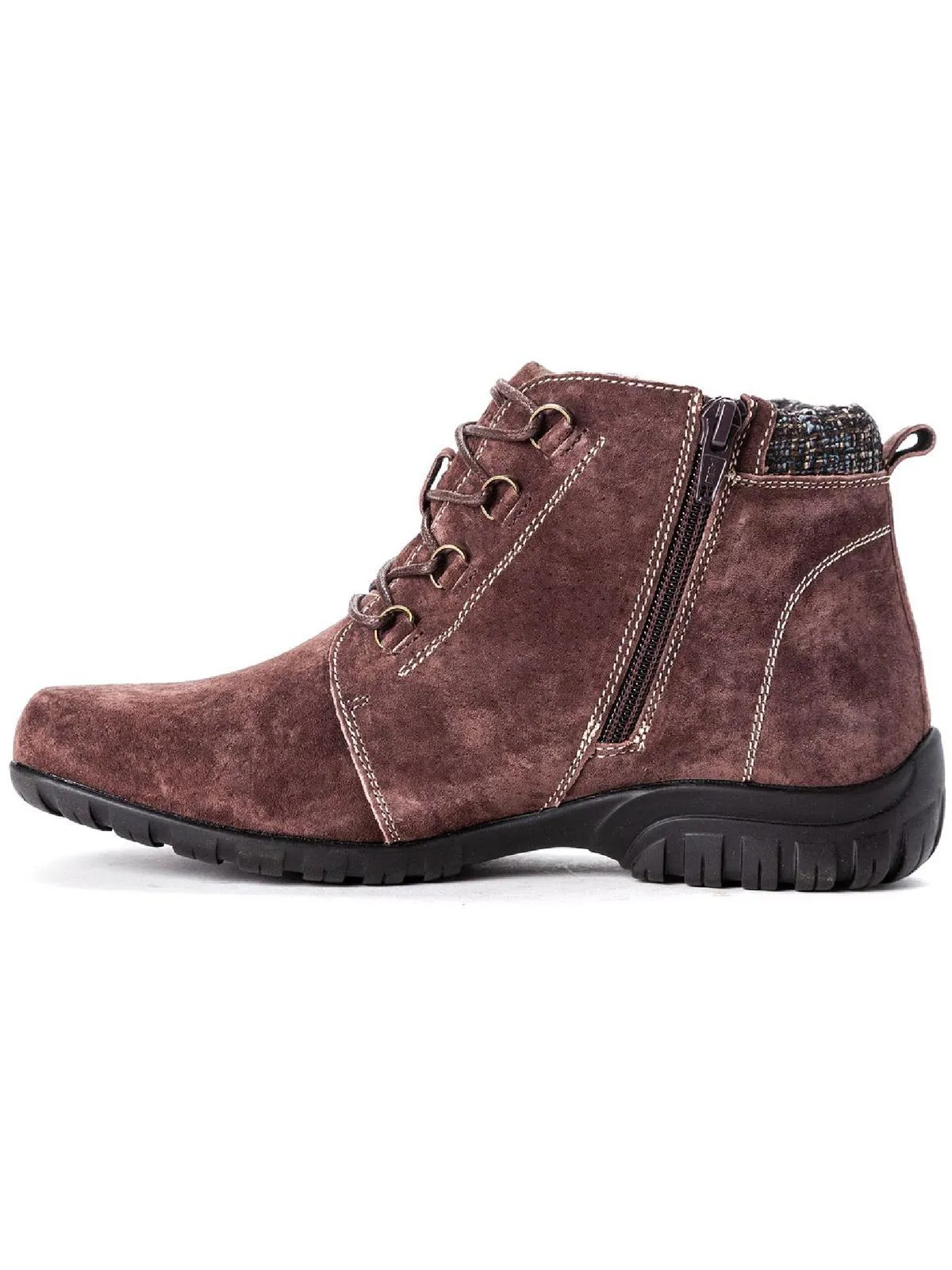 Delaney Womens Solid Lace-Up Ankle Boots